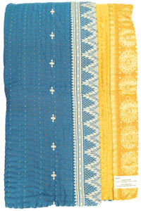 Kantha Silk Throw Blanket