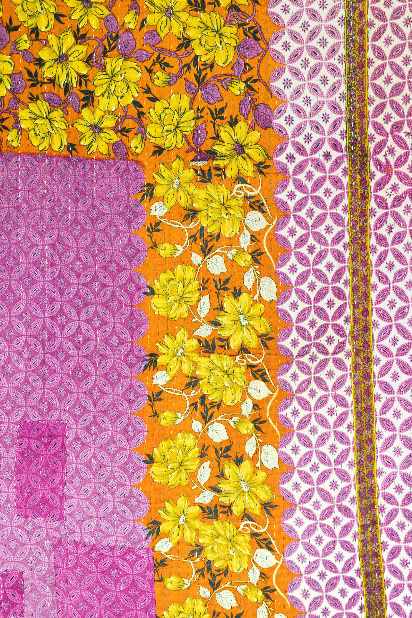 Assured Large Kantha Throw Blanket