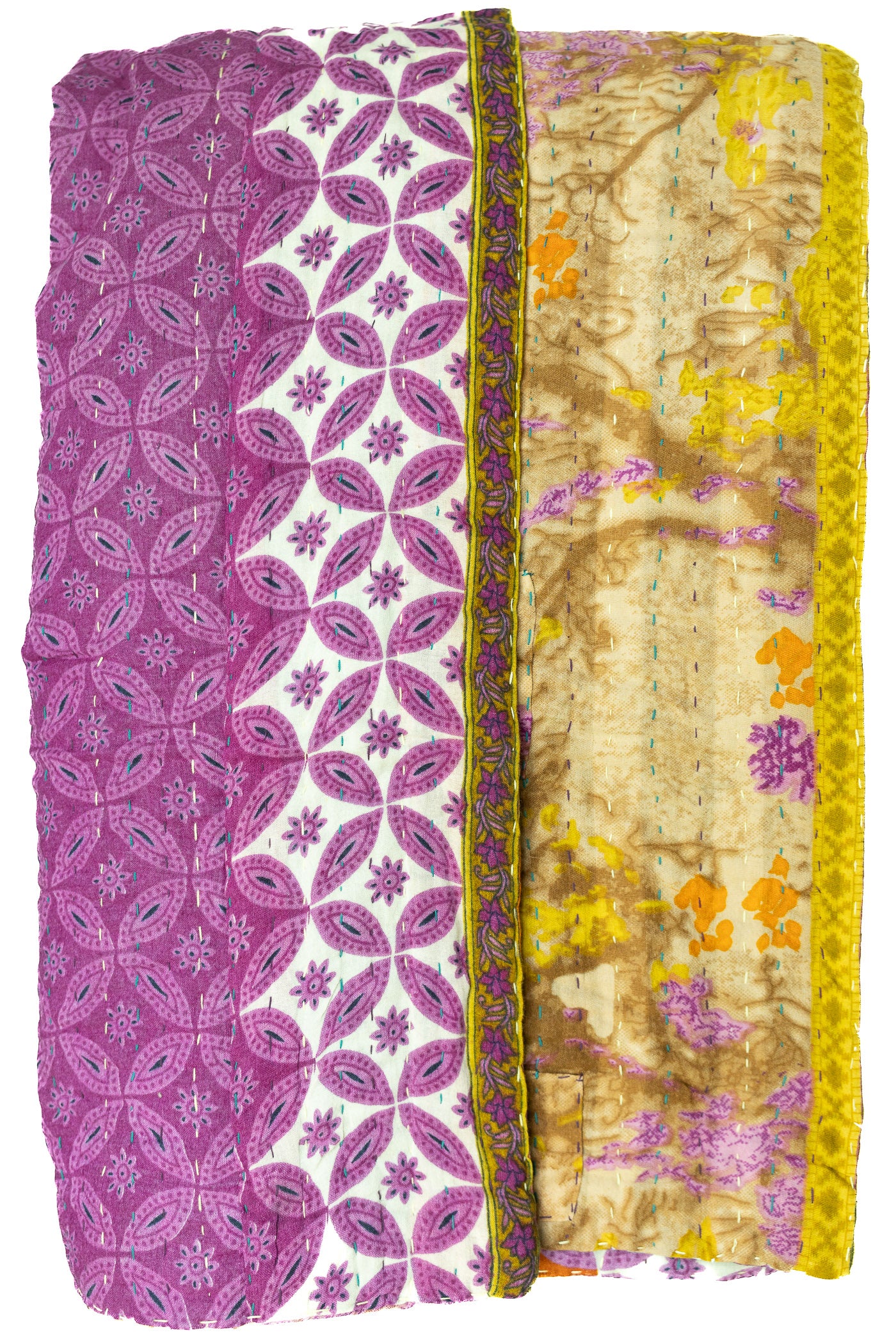 Assured Large Kantha Throw Blanket