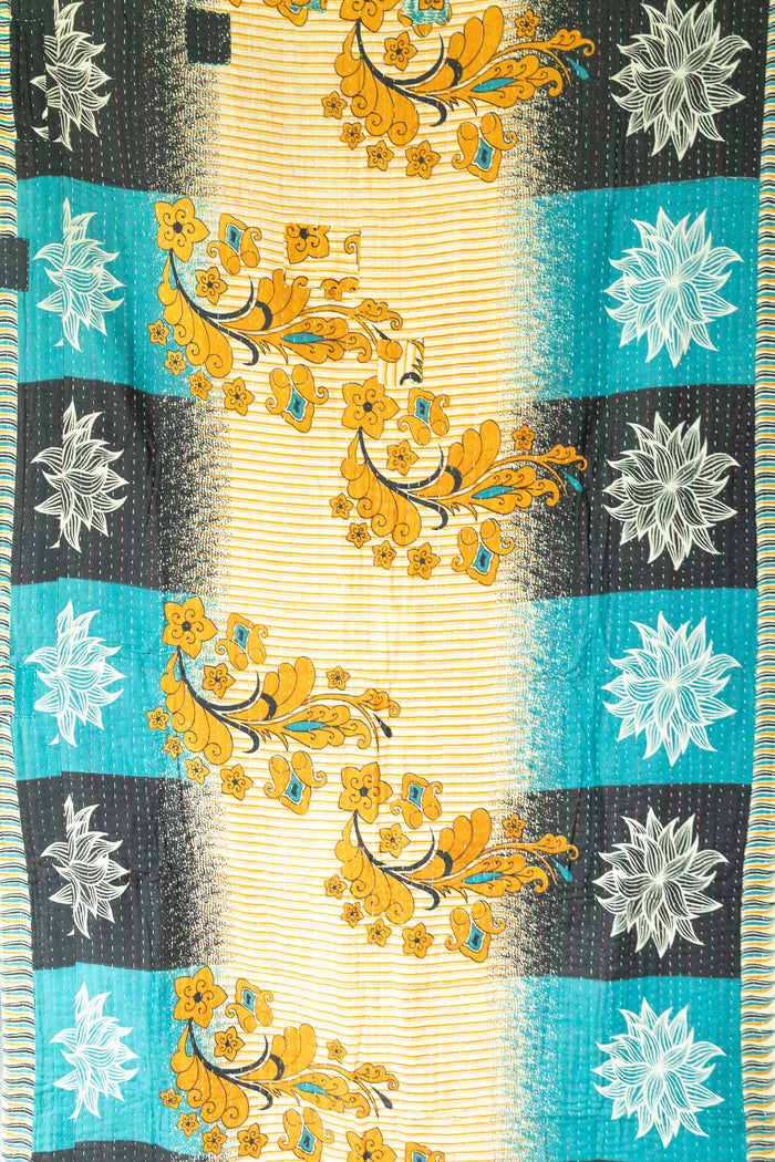 Astounding Kantha Throw Blanket