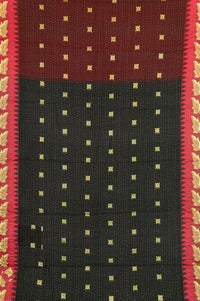 Autumn Silk Blend Kantha Throw Blanket