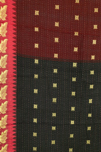 Autumn Silk Blend Kantha Throw Blanket