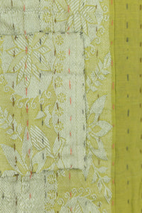 Autumn Silk Blend Kantha Throw Blanket
