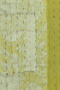 Autumn Silk Blend Kantha Throw Blanket