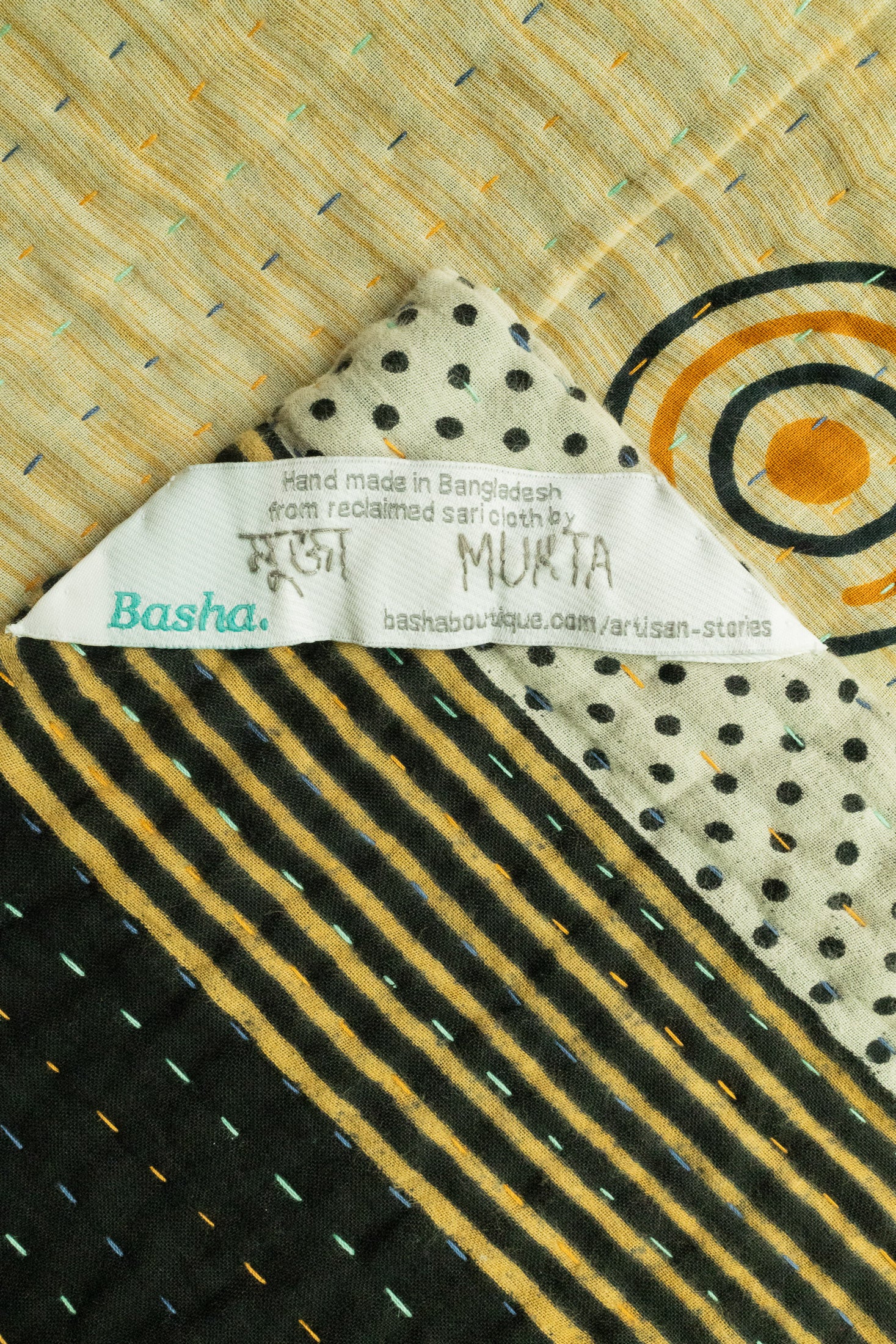 Awe Large Kantha Throw Blanket