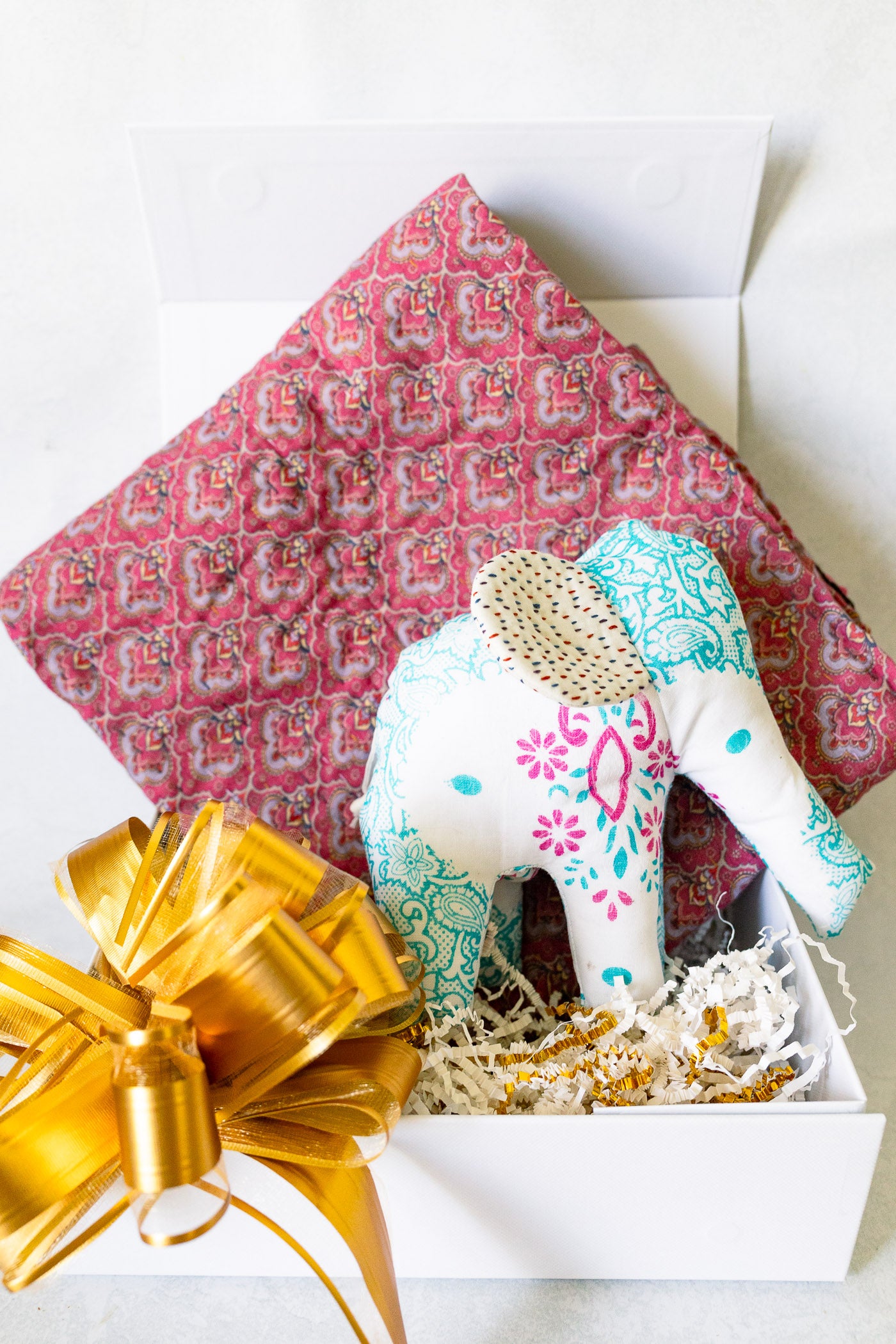 Baby Gift Bundle No. 4 | Kantha Blanket + Handmade Elephant
