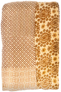 Kantha Large Throw Blanket