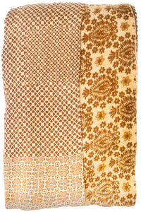Kantha Large Throw Blanket