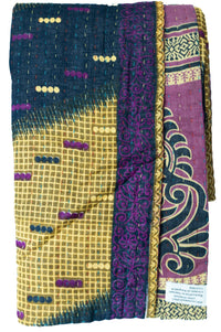 Kantha Throw Bed Quilt