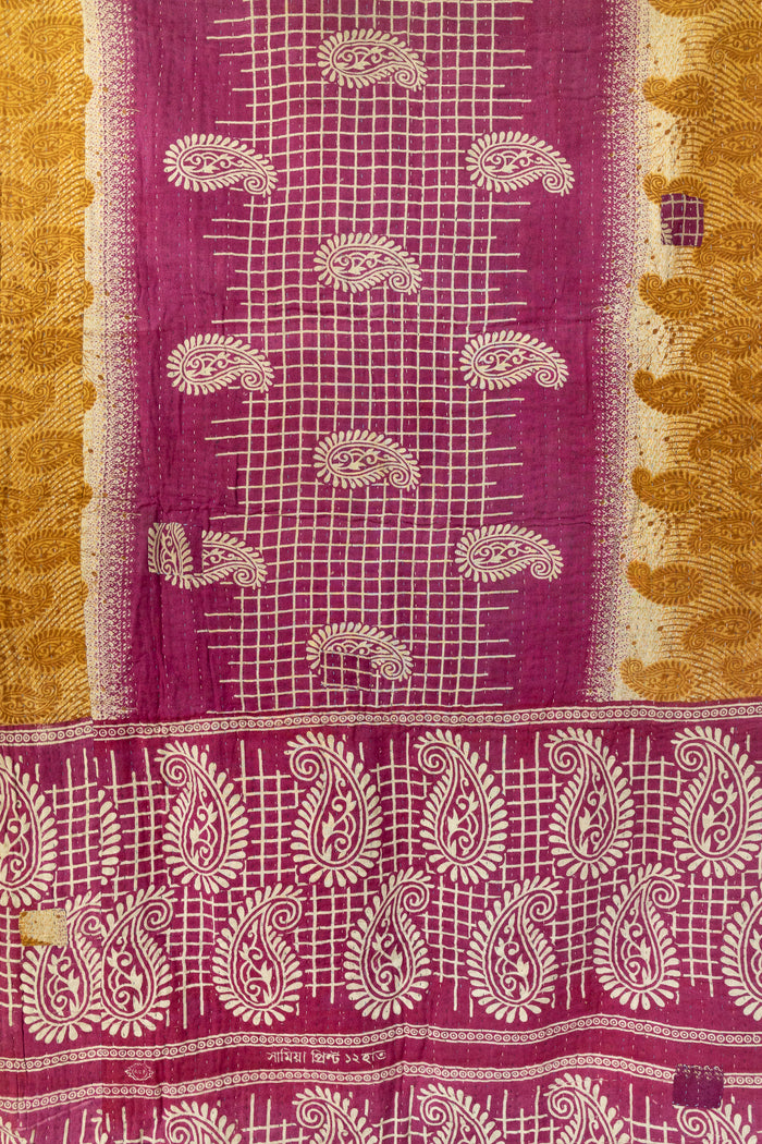 Kantha Throw Bed Quilt