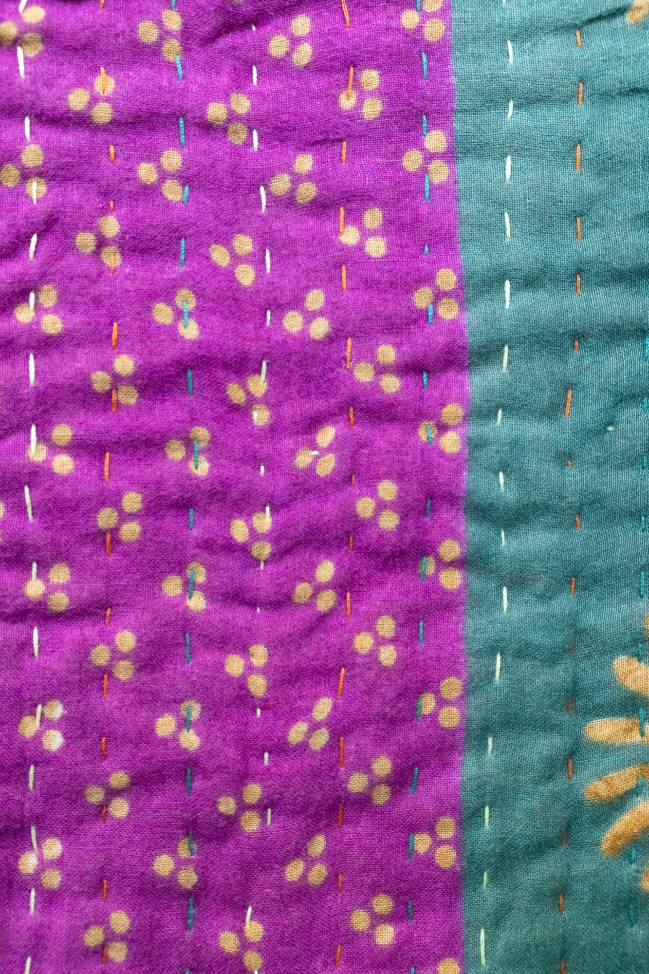 Kantha Throw Bed Quilt