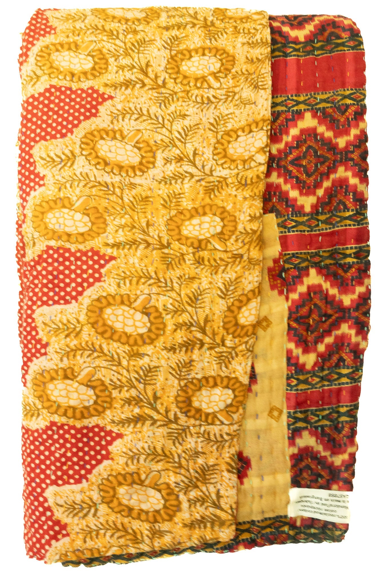 Kantha Throw Bed Quilt