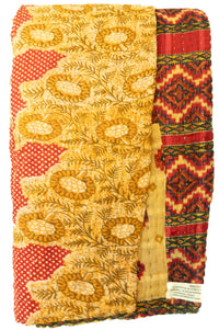 Kantha Throw Bed Quilt