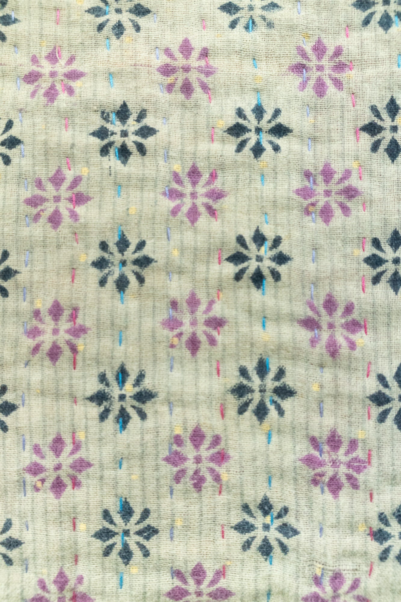 Kantha Throw Bed Quilt