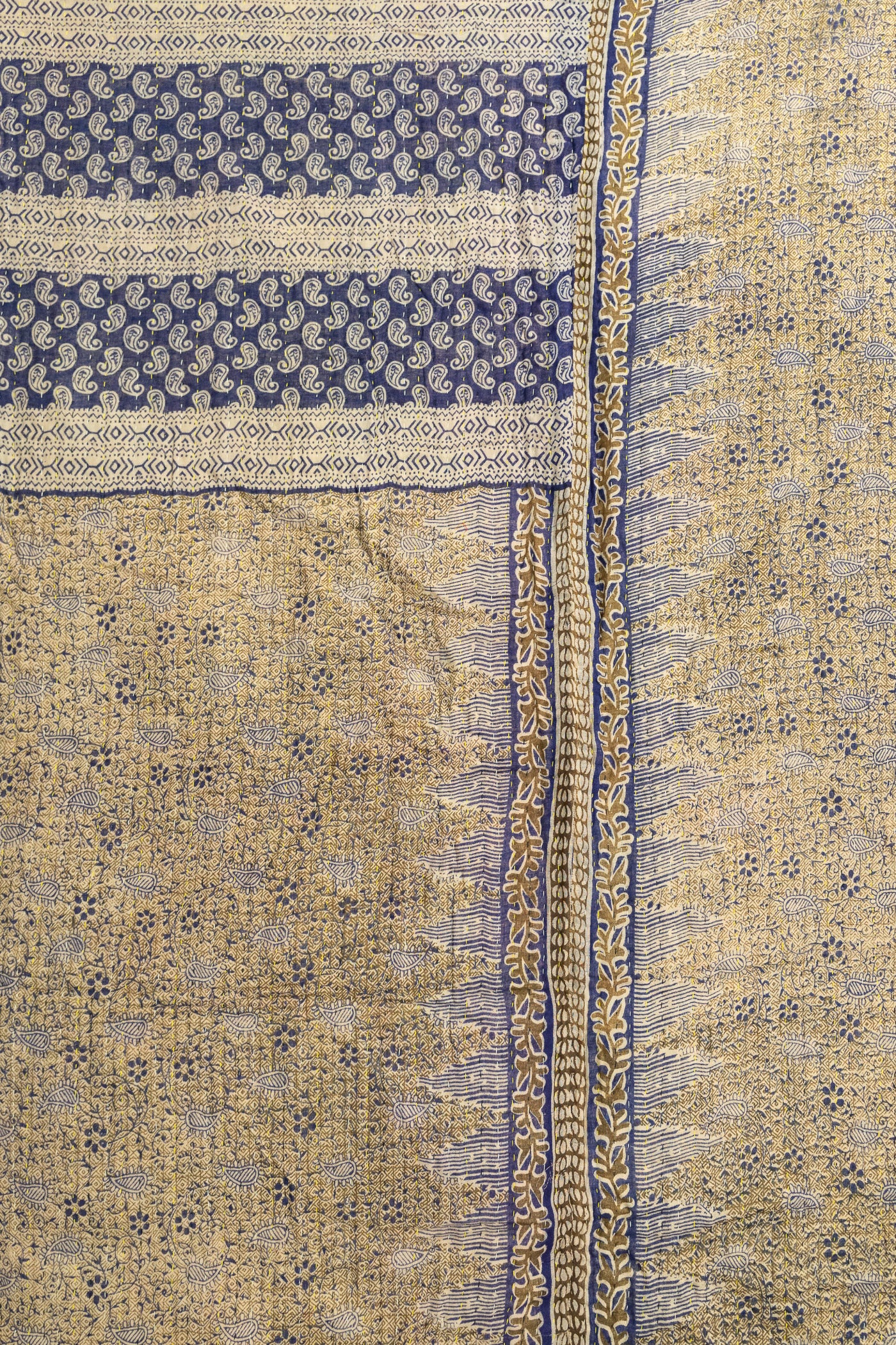 Beautiful Large Kantha Throw Blanket