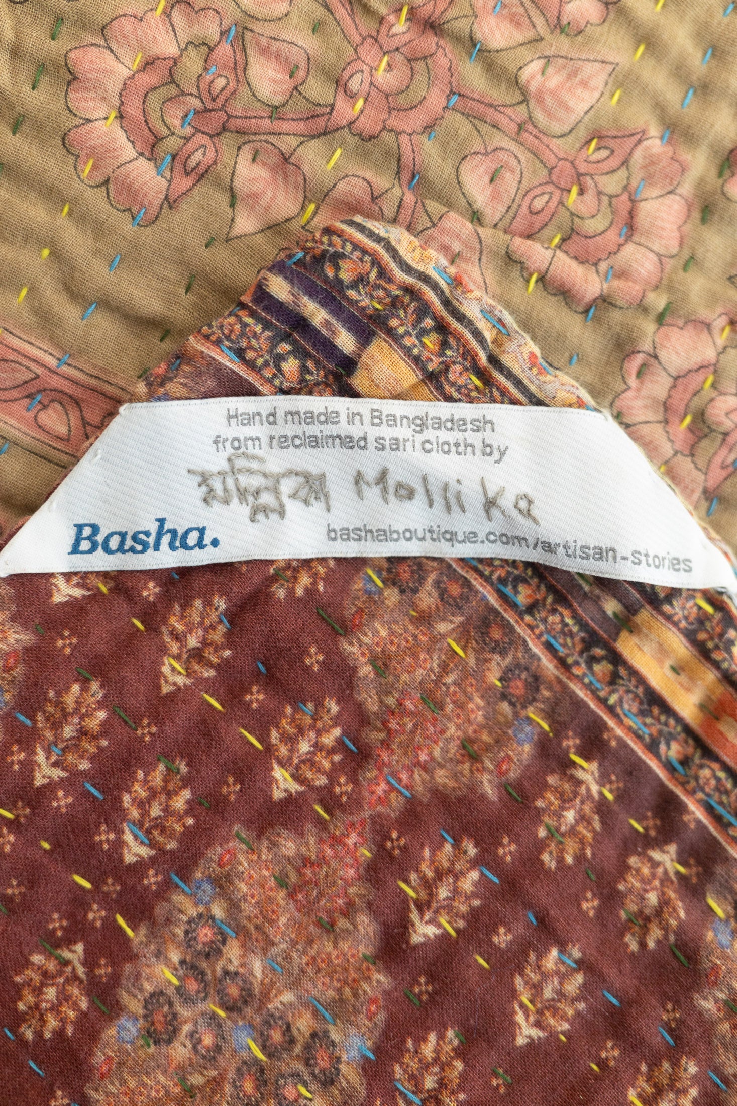 Becoming Kantha Throw