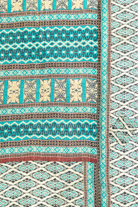 Begonia Large Kantha Throw Blanket