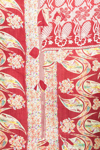 Begonia Large Kantha Throw Blanket