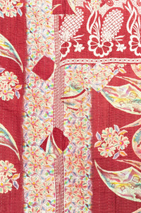 Begonia Large Kantha Throw Blanket