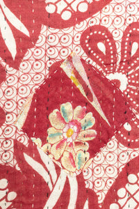 Begonia Large Kantha Throw Blanket