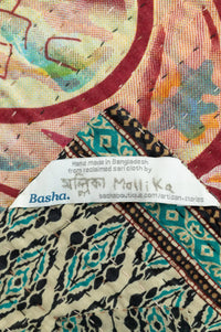 Begonia Large Kantha Throw Blanket