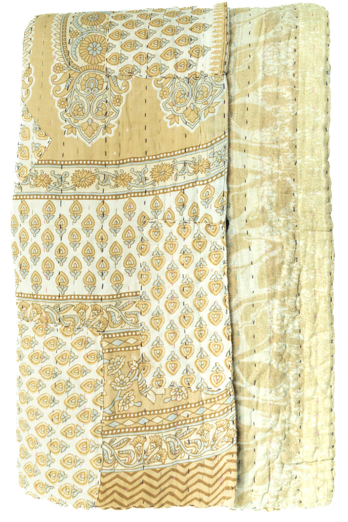 Believe Kantha Throw Blanket