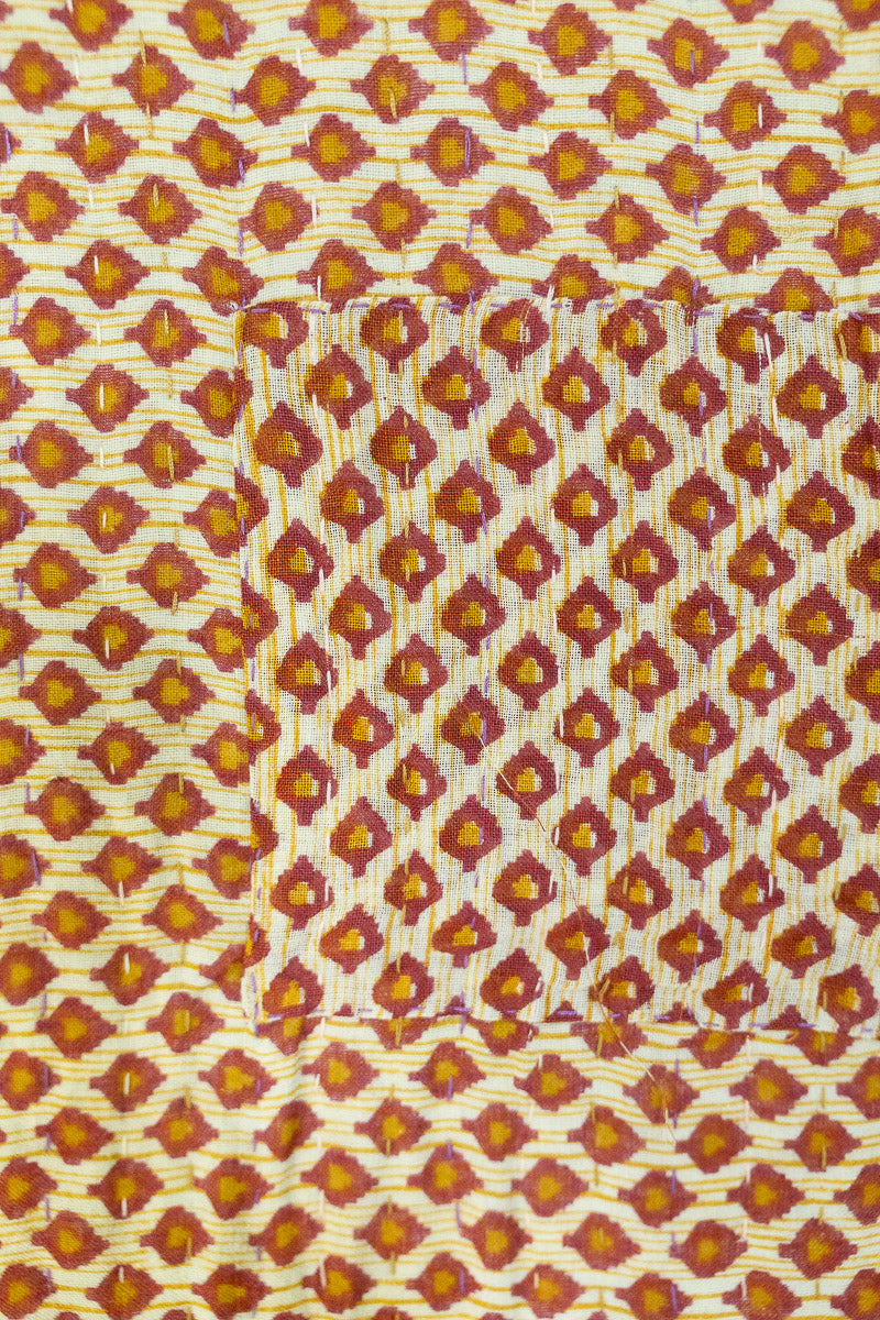 Bells Kantha Christmas Throw