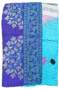 Kantha Silk Throw Blanket
