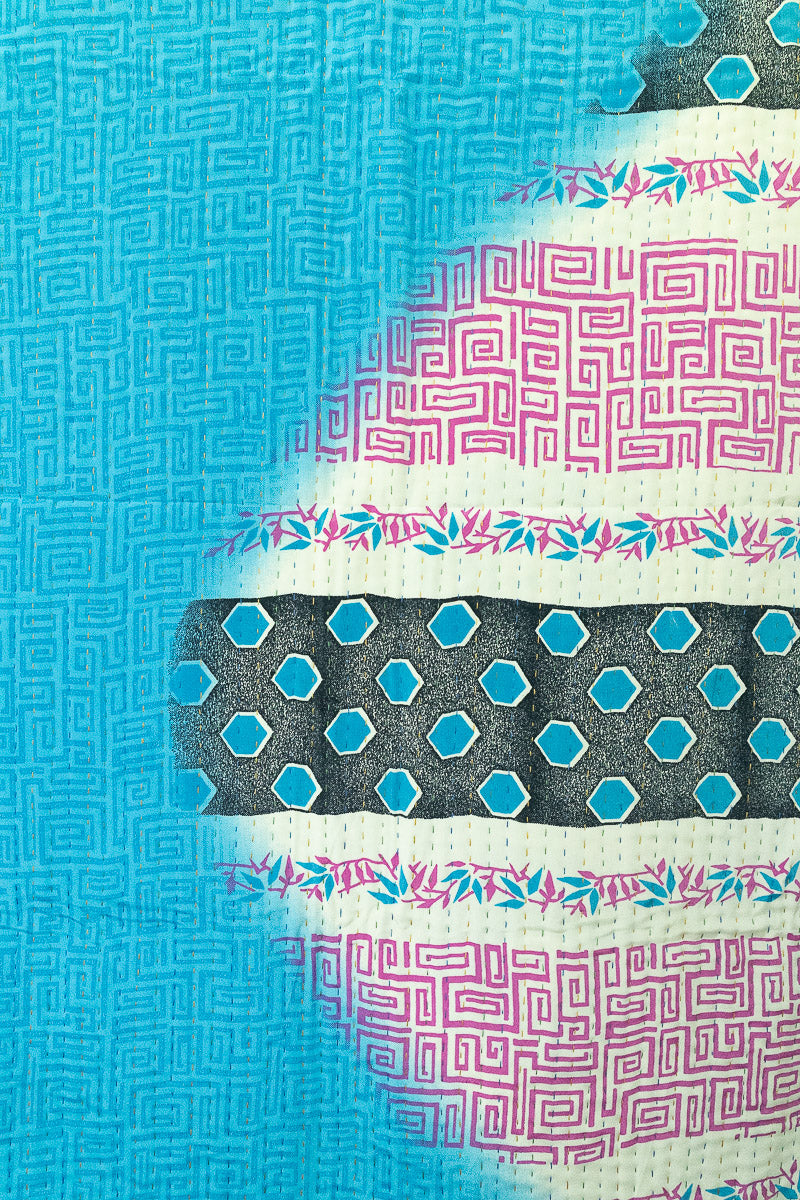 Belong Silk Blend Kantha Throw