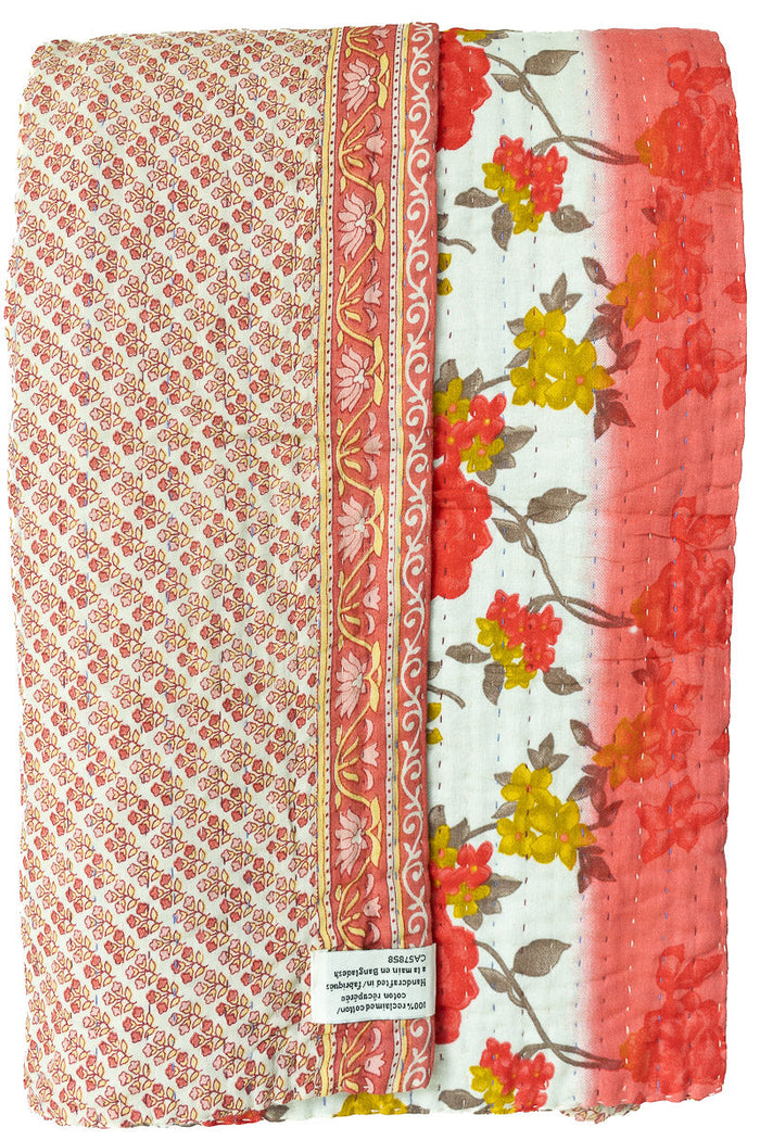 Kantha Throw Bed Quilt