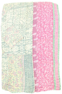 Kantha Large Throw Blanket