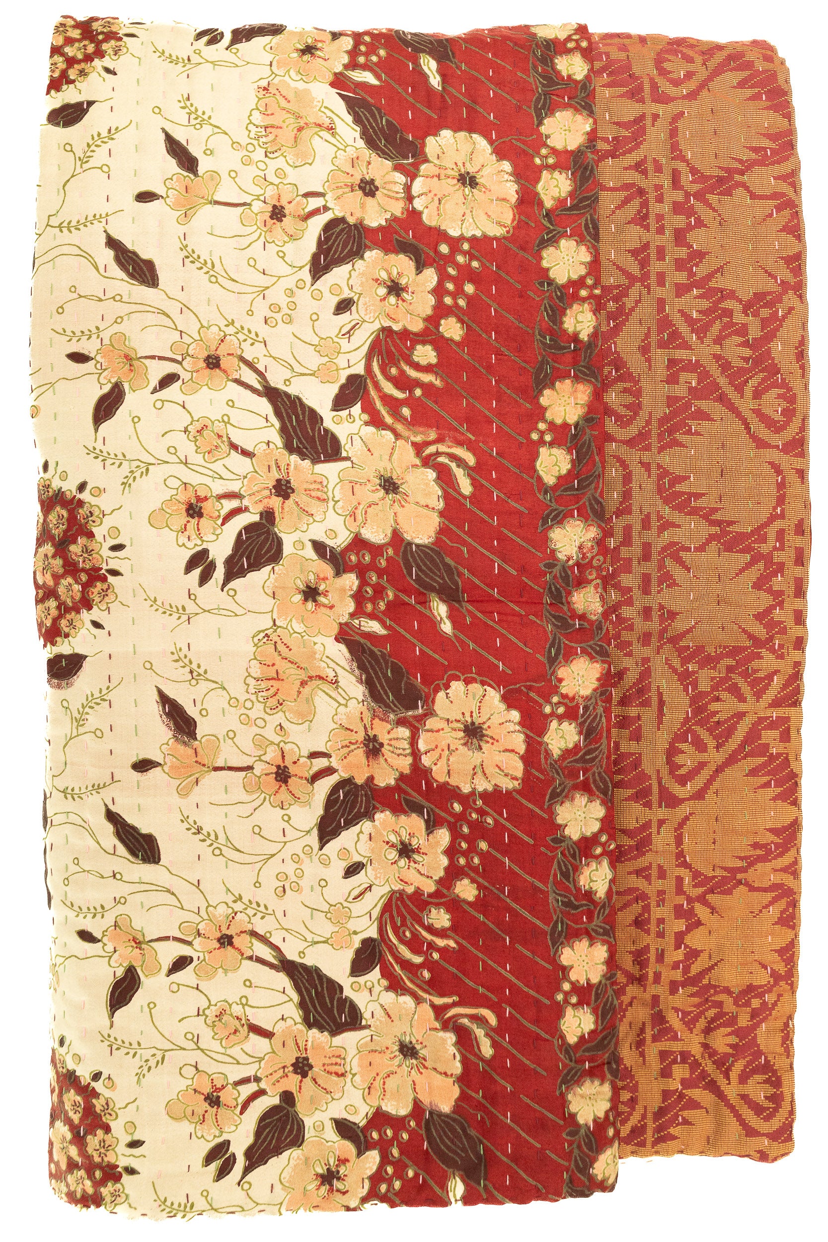 Kantha Silk Throw Blanket