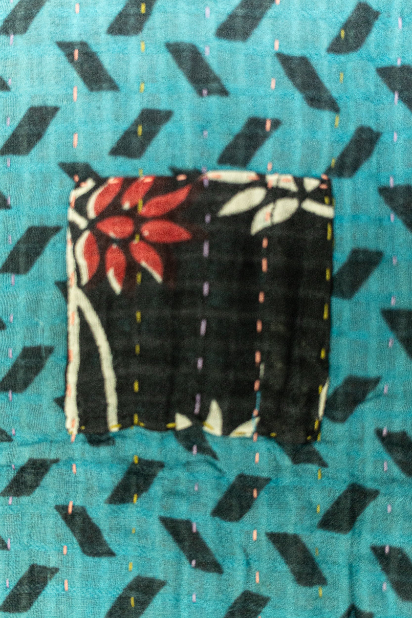 Blooming Kantha Throw