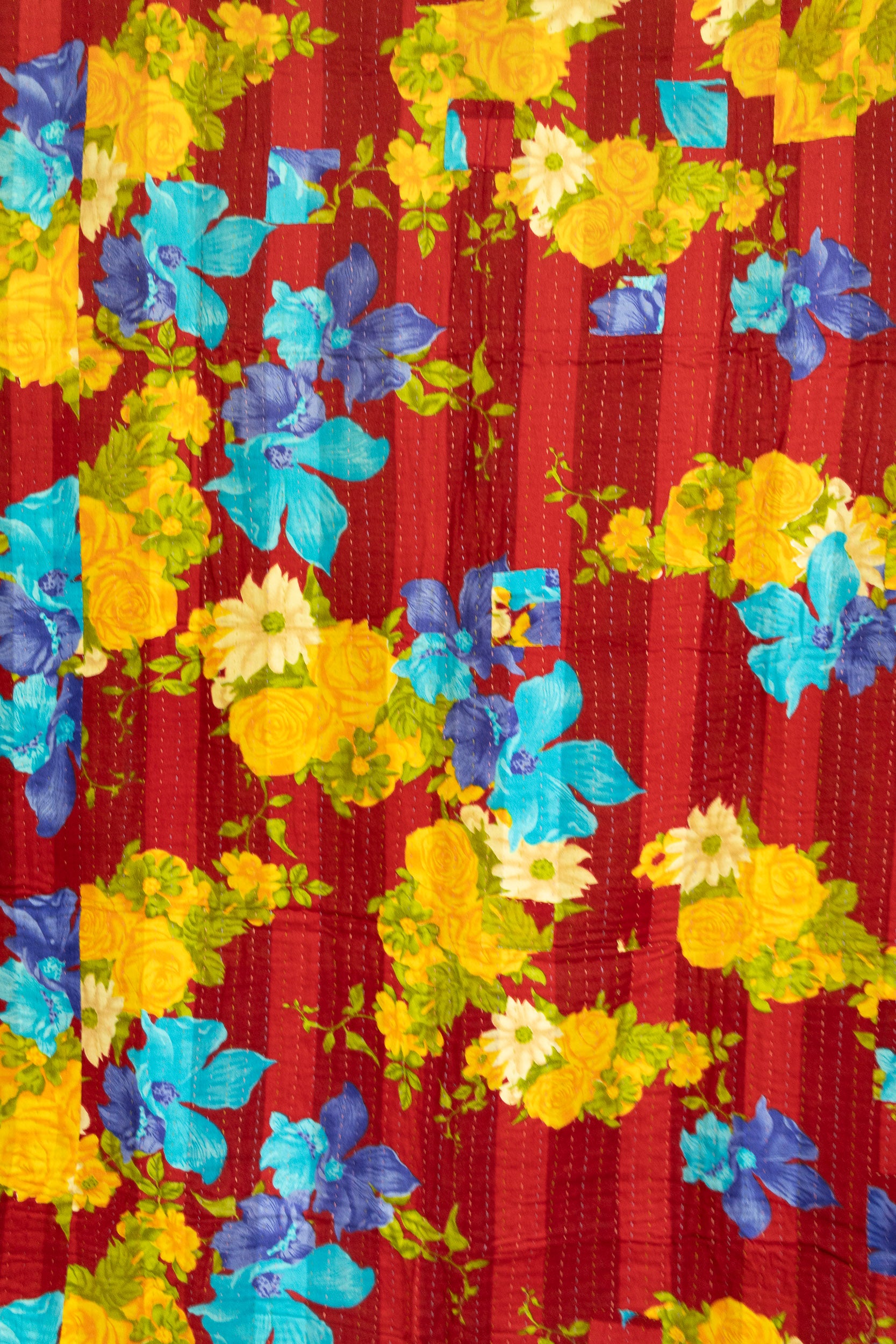 Blooming Kantha Throw