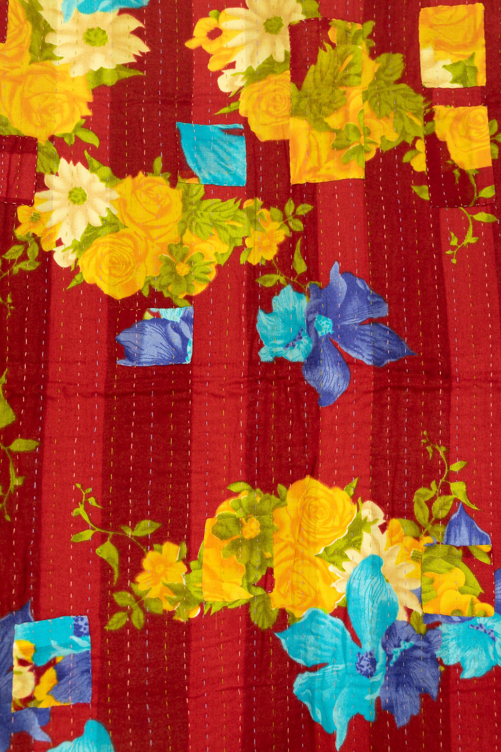 Blooming Kantha Throw