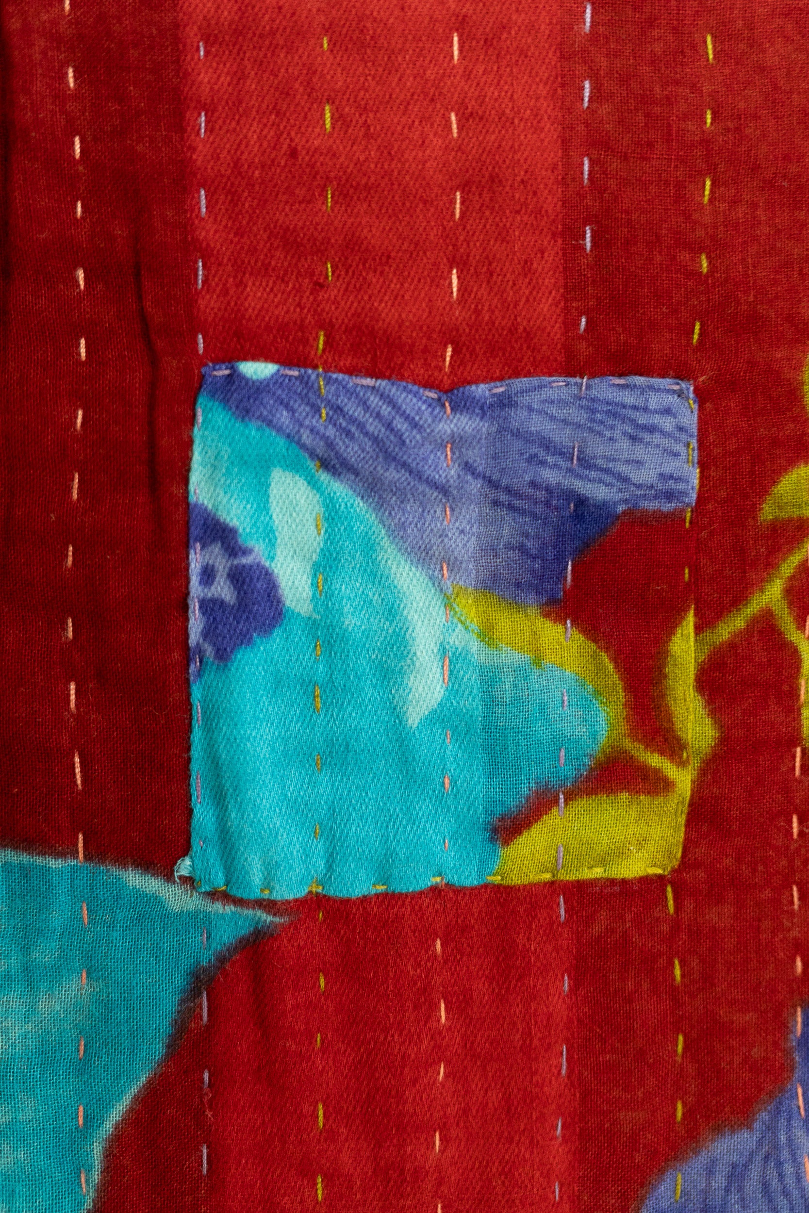 Blooming Kantha Throw