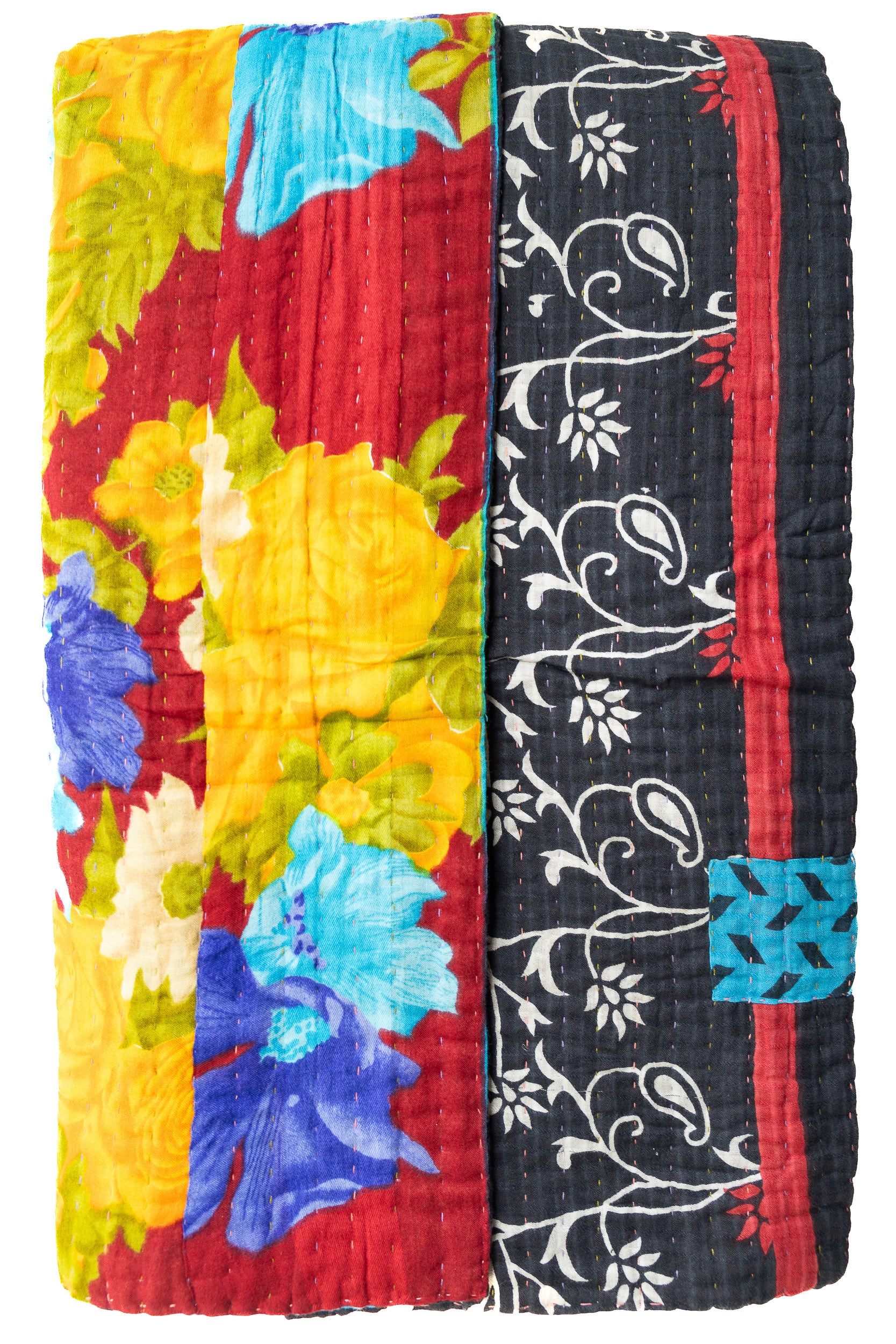 Blooming Kantha Throw
