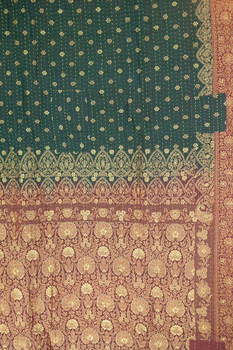 Blush Silk Blend Kantha Throw