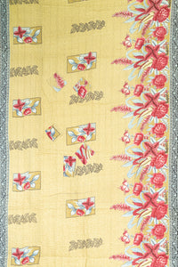 Blushing Kantha Throw Blanket