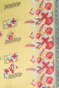 Blushing Kantha Throw Blanket