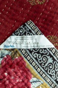 Blushing Kantha Throw Blanket