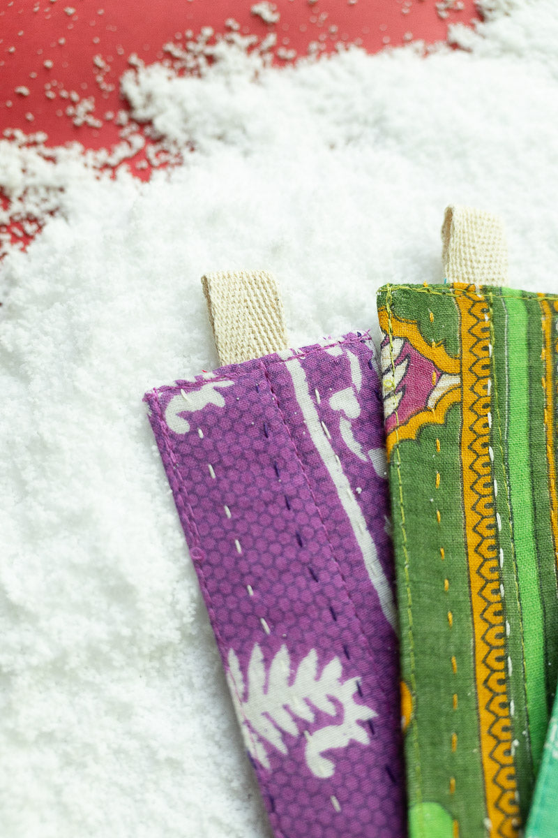Kantha Bookmark Stocking Stuffer Set