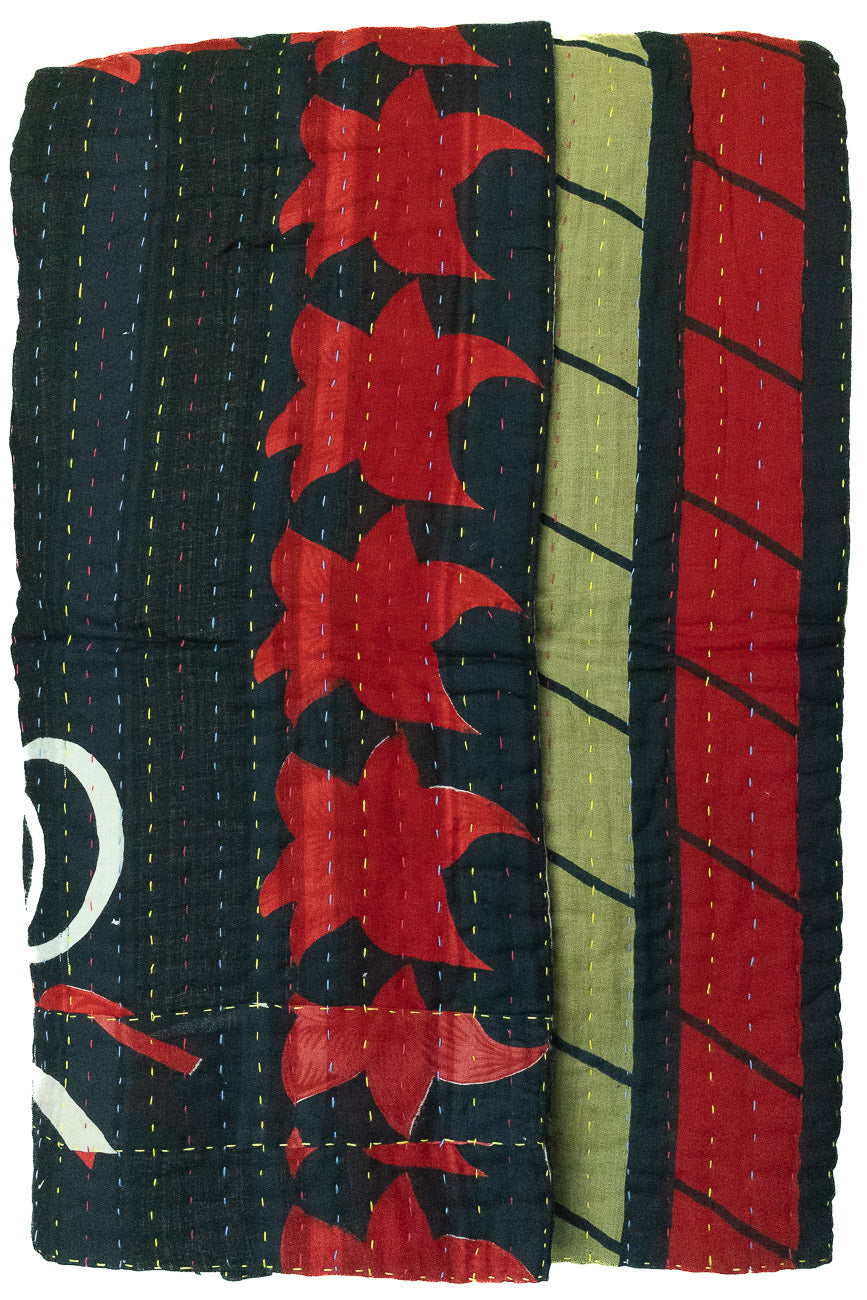 Kantha Throw Bed Quilt