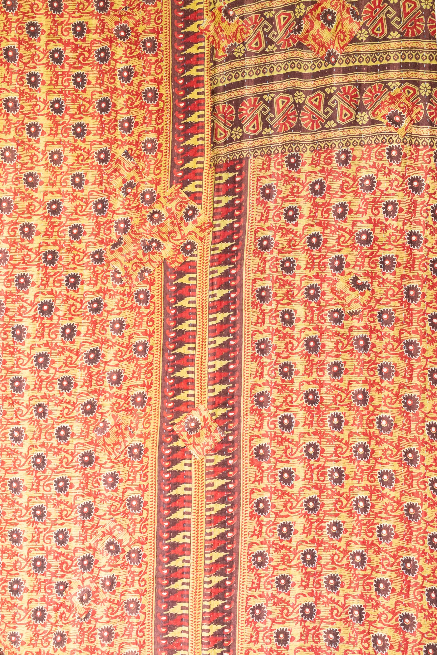 Bravery Large Kantha Throw Blanket