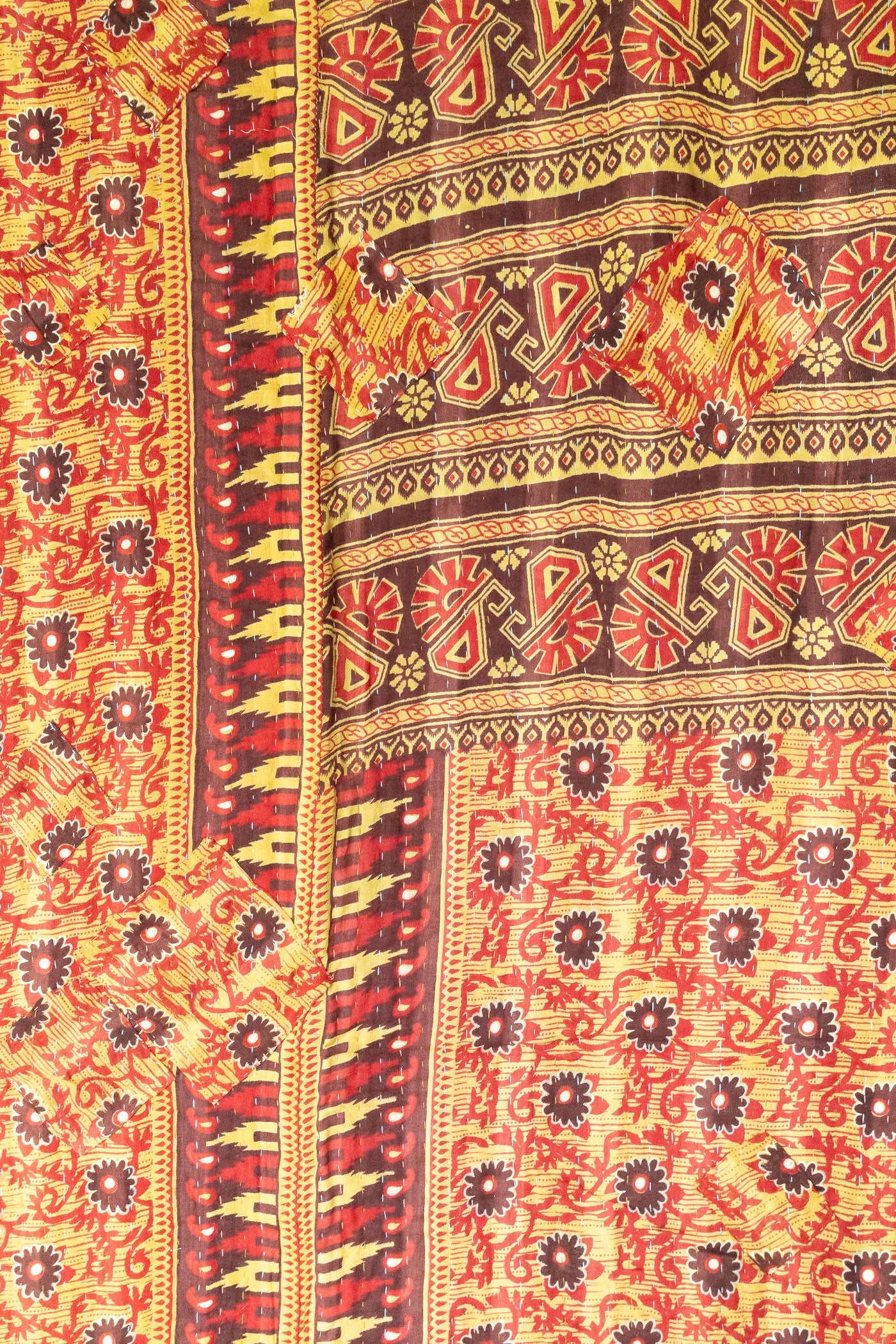 Bravery Large Kantha Throw Blanket