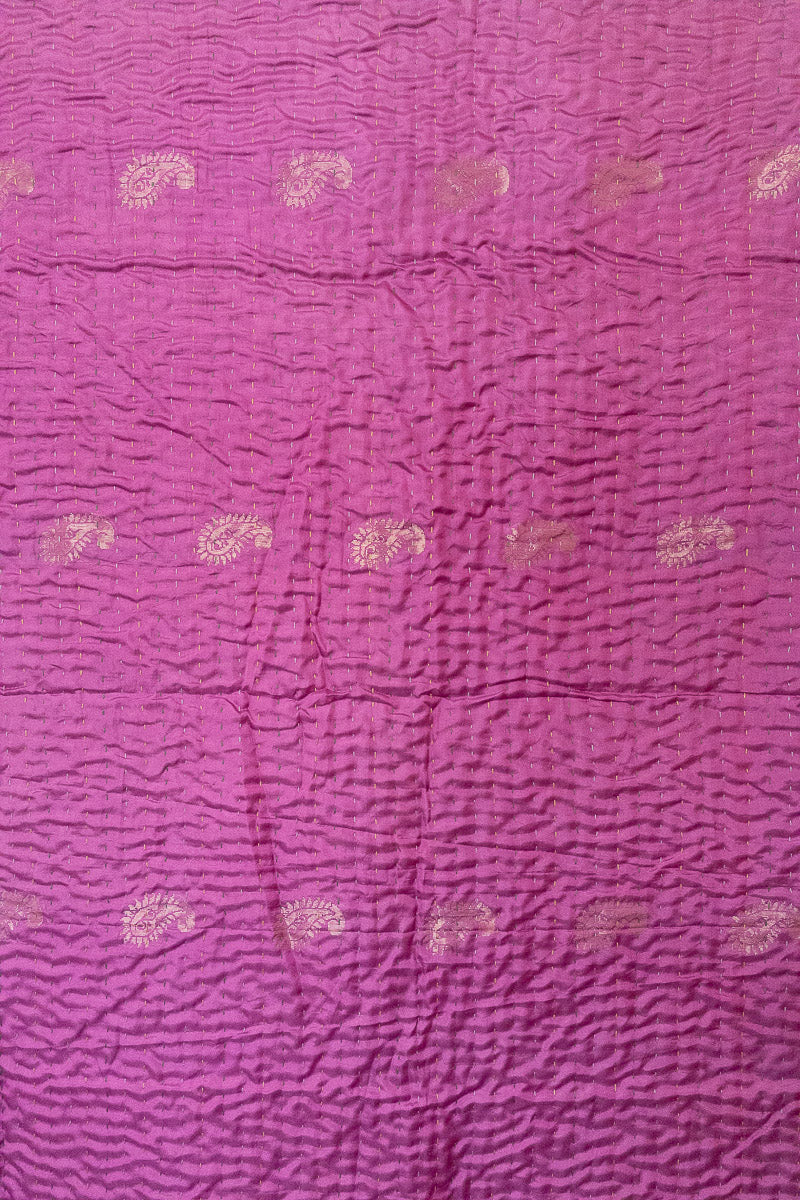 Brighten Silk Blend Kantha Throw