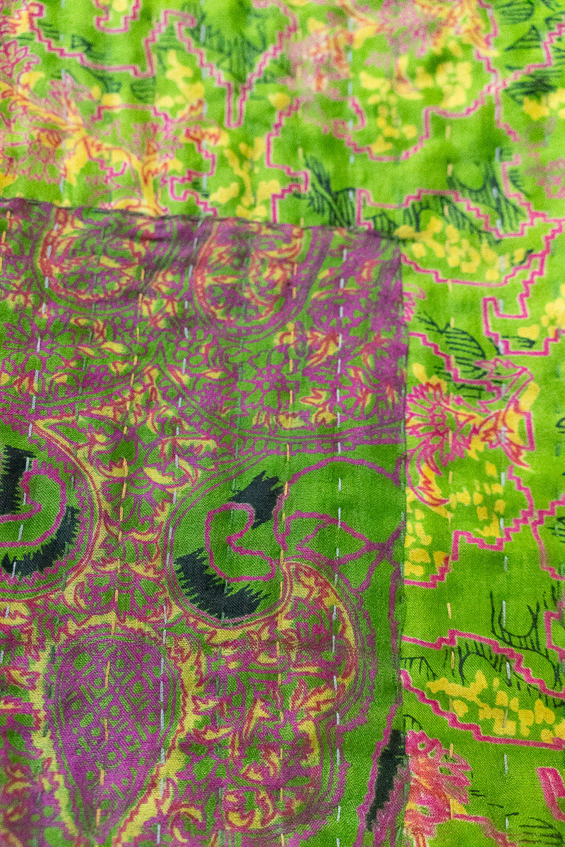 Brighten Silk Blend Kantha Throw