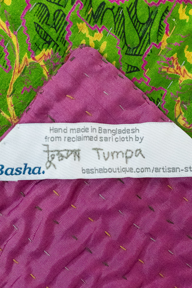 Brighten Silk Blend Kantha Throw