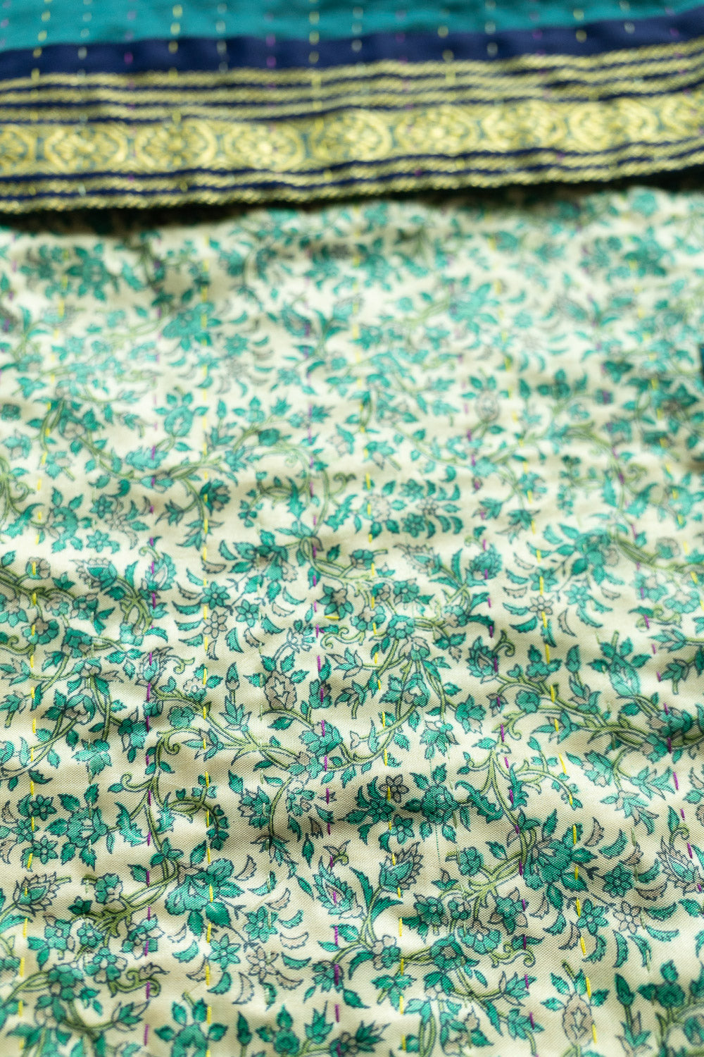 Bright No. 17 Kantha Silk Holiday Stocking