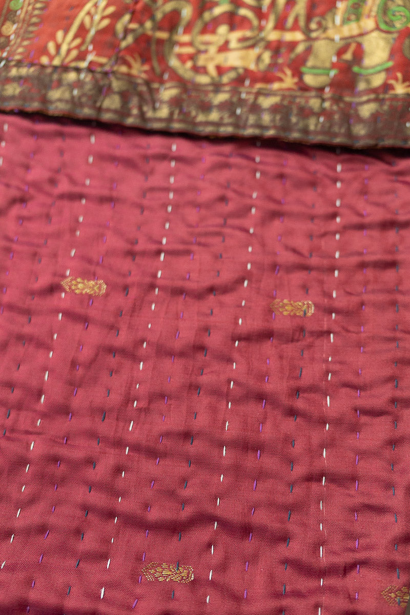 Kantha Silk Holiday Stocking - Bright No. 5